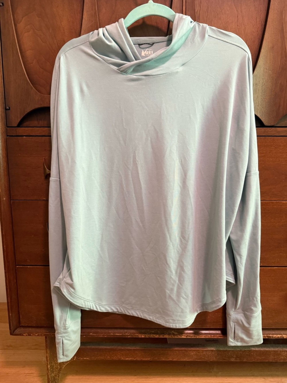 REI Women's Pale Mint Sahara sun hoodie